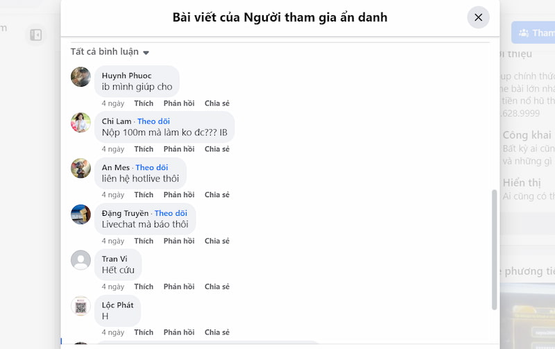Comment của thành viên