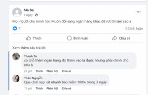 Tường thuật bài đăng rút tiền trên FB