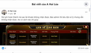 Tường thuật bài đăng rút tiền trên FB